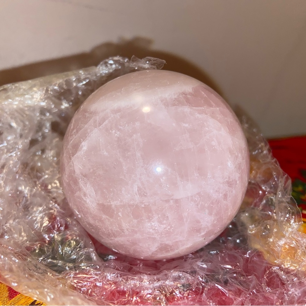 Rose quartz sphere